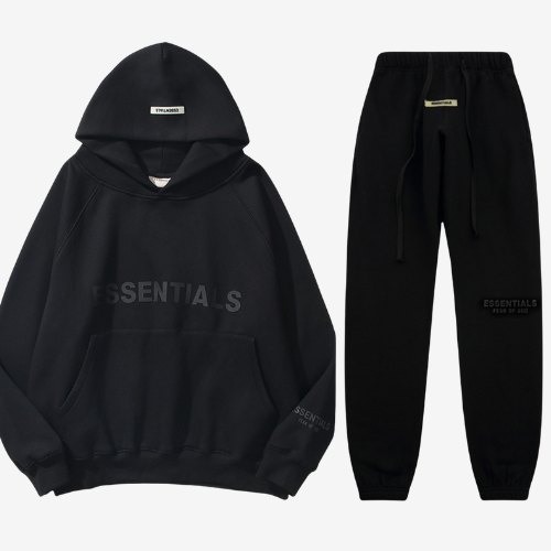 Essentials Fear of God Schwarzer Oversized Trainingsanzug