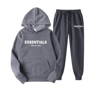 Essentials Hoodie Fear Of Dunkelgrauer Trainingsanzug
