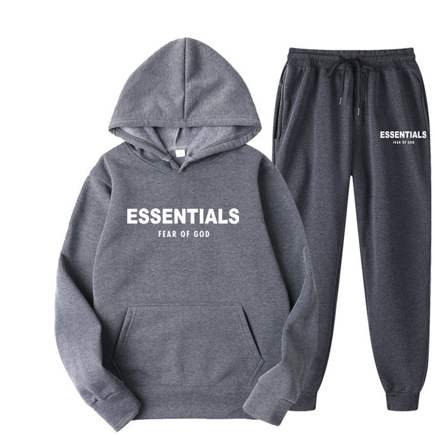 Essentials Hoodie Fear Of Dunkelgrauer Trainingsanzug