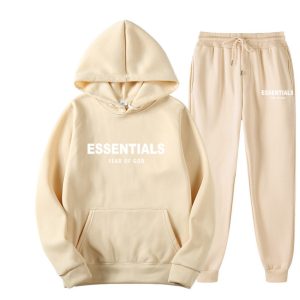 Essentials Hoodie Fear Of God Beiger Trainingsanzug