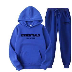 Essentials Hoodie Fear Of God Blauer Trainingsanzug