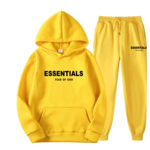 Essentials Hoodie Fear Of God Gelber Trainingsanzug