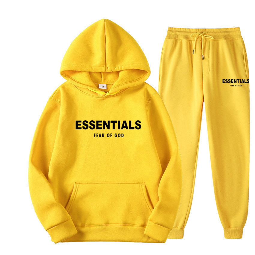 Essentials Hoodie Fear Of God Gelber Trainingsanzug