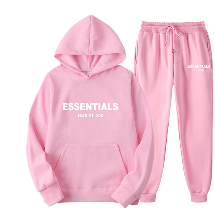 Essentials Hoodie Fear Of God Rosa Trainingsanzug