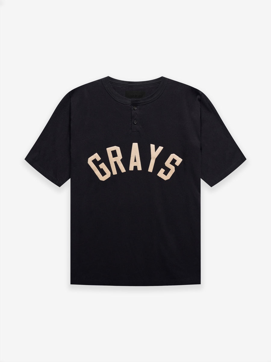 Fear Of God Greys Henley T-shirt – Schwarz Fear Of God Greys Henley T-shirt – Schwarz