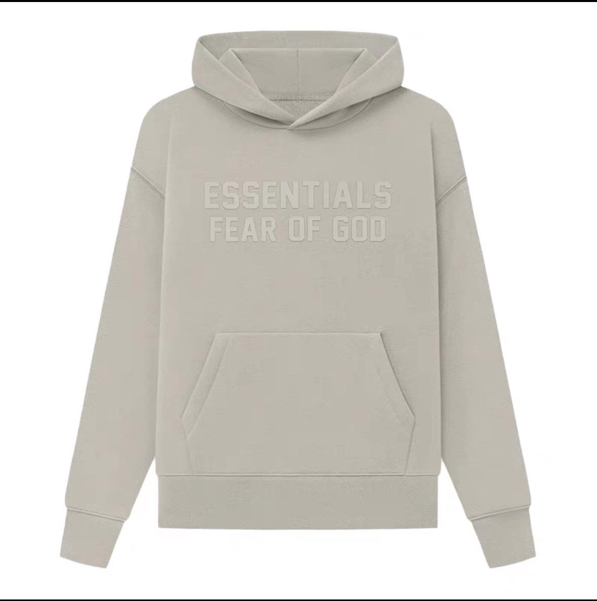 Essentials Flocked Fog Smoky Grey Kapuzenpullover1 Essentials Flocked Fog Smoky Grey Kapuzenpullover
