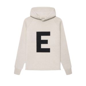Fear Of God Essentials Kinder Big E Strick-Kapuzenpullover Weizen