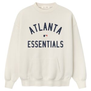 Atlanta Braves Fear of God x MLB Herren-Sweatshirt in Creme mit sportlicher Passform