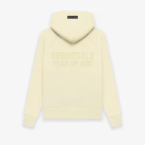 Essentials FW22 Kinder-Kapuzenpullover mit durchgehendem Reißverschluss in Kanariengelb