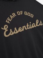 Essentials Schwarzer Trainingshoodie im 90er-Jahre-Stil