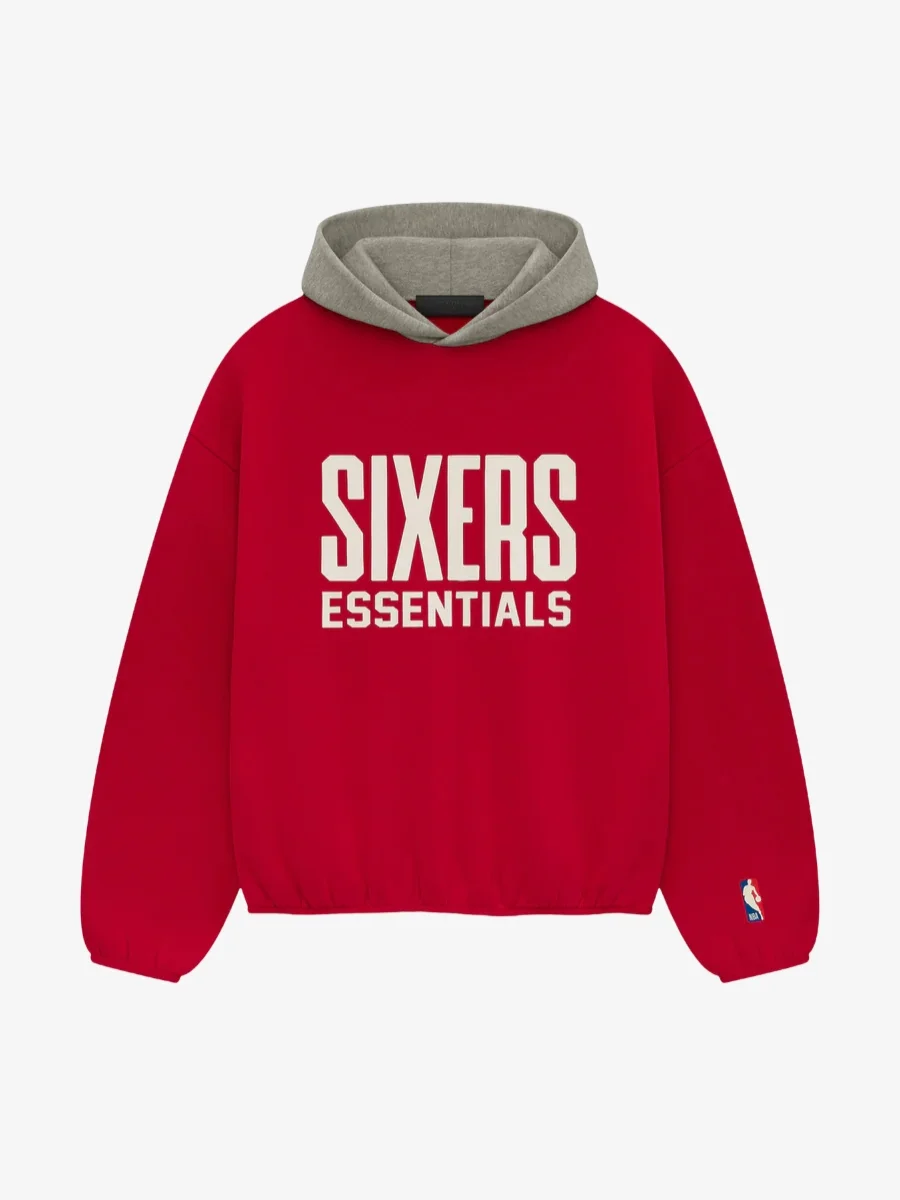 Essentials Sixers Pullover – Roter Hoodie Essentials Sixers Pullover – Roter Hoodie