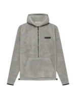 Fear Of God Essentials Polar Fleece Half Zip Hoodie Oatmeal Dark