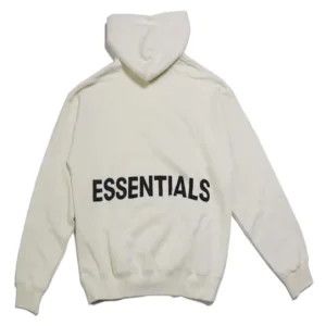 Fear of God Essentials Grafik-Pullover-Hoodie in Creme