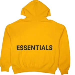 Fear of God Essentials Grafik-Pullover, gelber Hoodie
