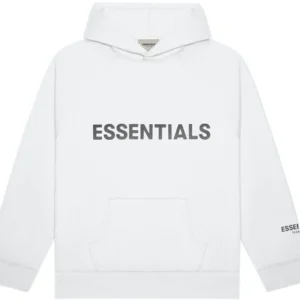 Fear of God Essentials Hoodie-Applikation – Weißes Logo
